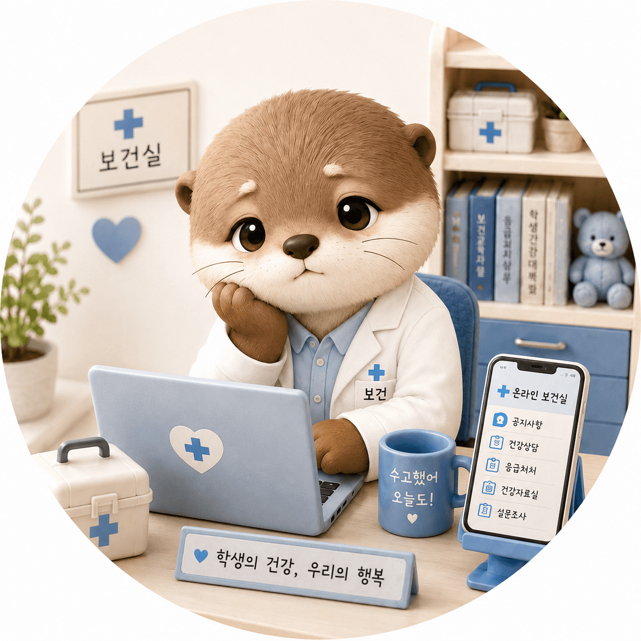 수달 보건교사 캐릭터
